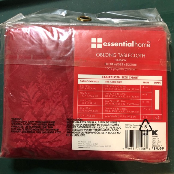 Large Oblong Tablecloth - Picture 2 of 4